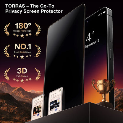 Beskyttelsesfolie for skjerm Privacy Torras GlassGo Install Master for Samsung Galaxy S26 Ultra S948, Herdet glass, Full lim