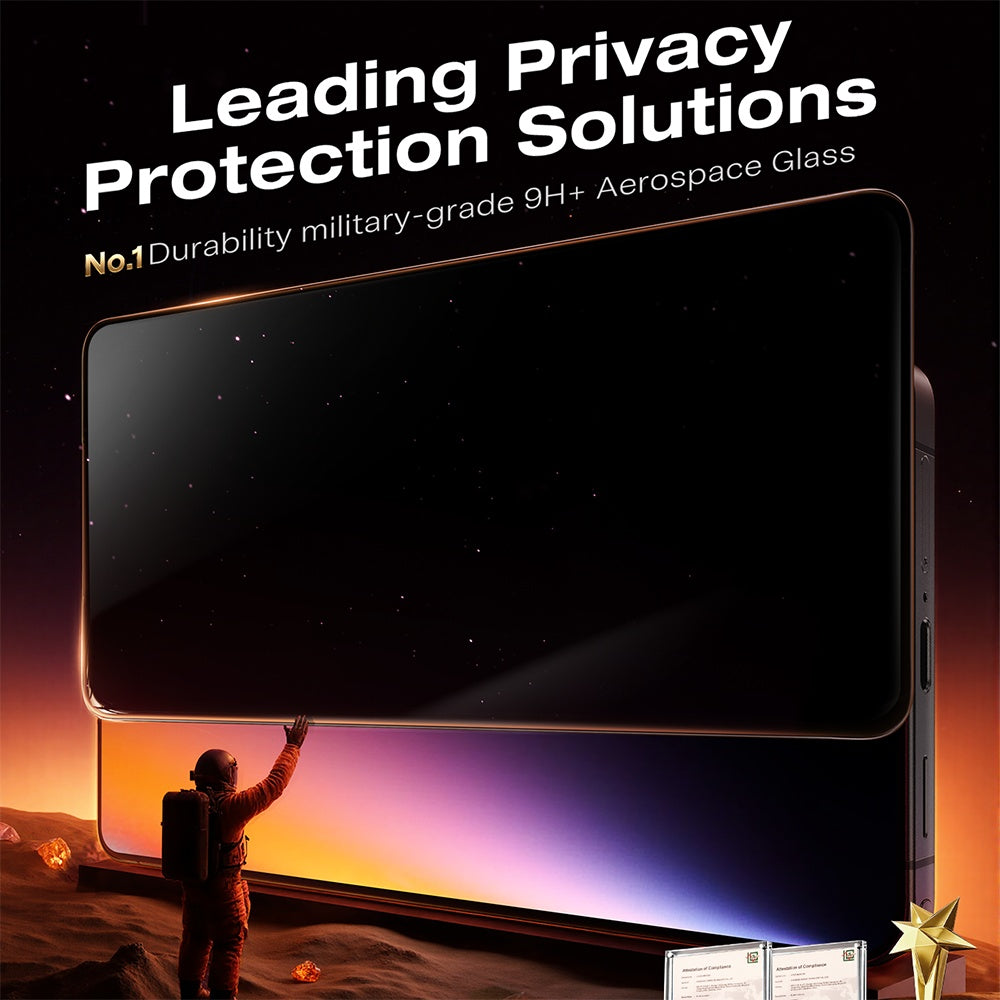 Beskyttelsesfolie for skjerm Privacy Torras GlassGo Install Master for Samsung Galaxy S26 Ultra S948, Herdet glass, Full lim