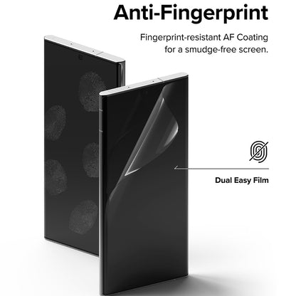 Skjermbeskyttelsesfolie Ringke Dual Easy for Samsung Galaxy S22 Ultra 5G S908, Plast, Sett med 2 stykker
