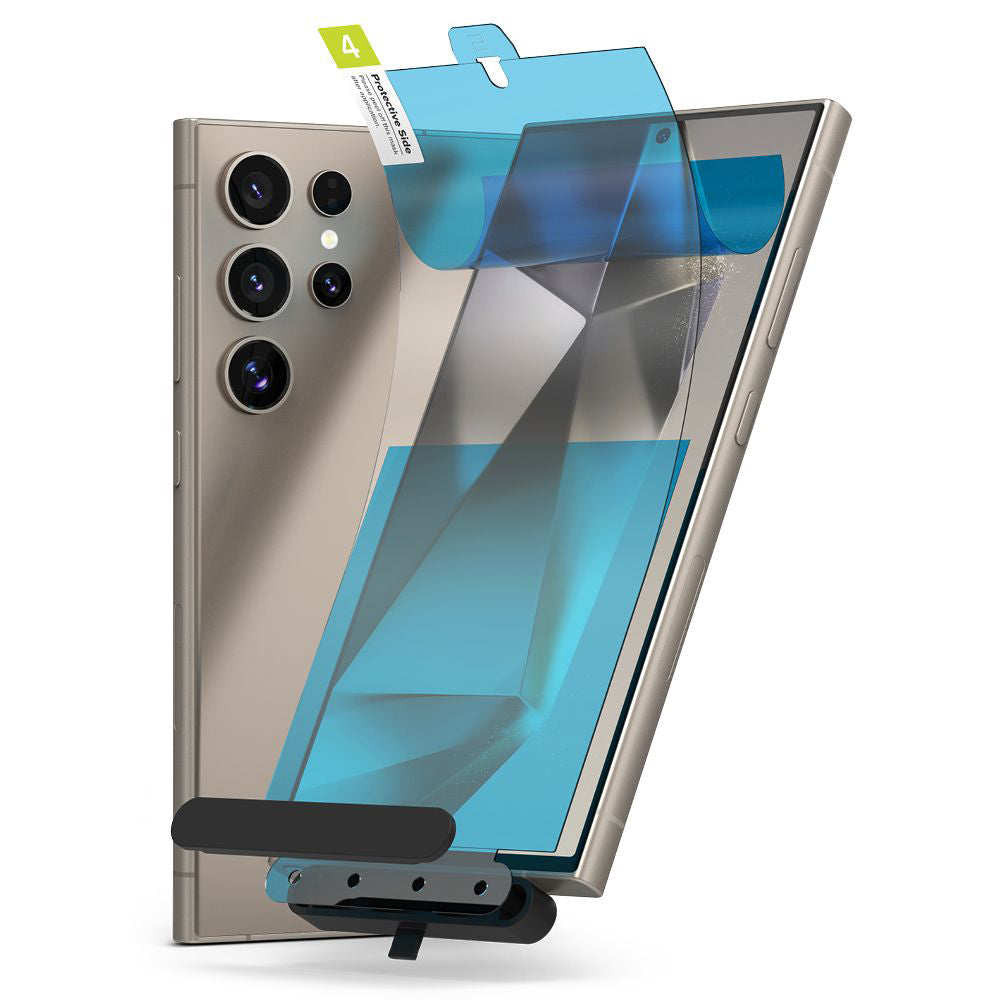 Skjermbeskytter Ringke Dual Easy for Samsung Galaxy S24 Ultra S928, Plast, Sett med 2 stykker