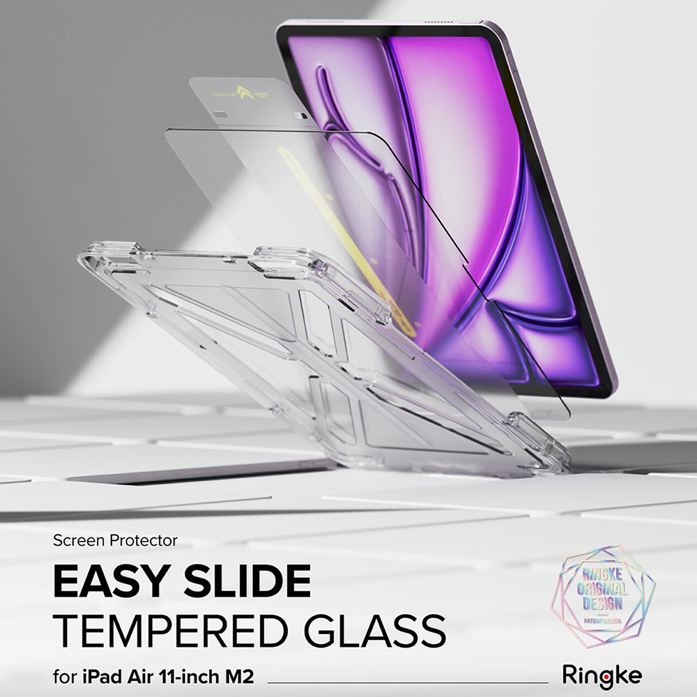 Ringke Easy Slide skjermbeskyttelse for Apple iPad Air 11 (2026) / Air 11 (2025), Herdet glass, Full lim