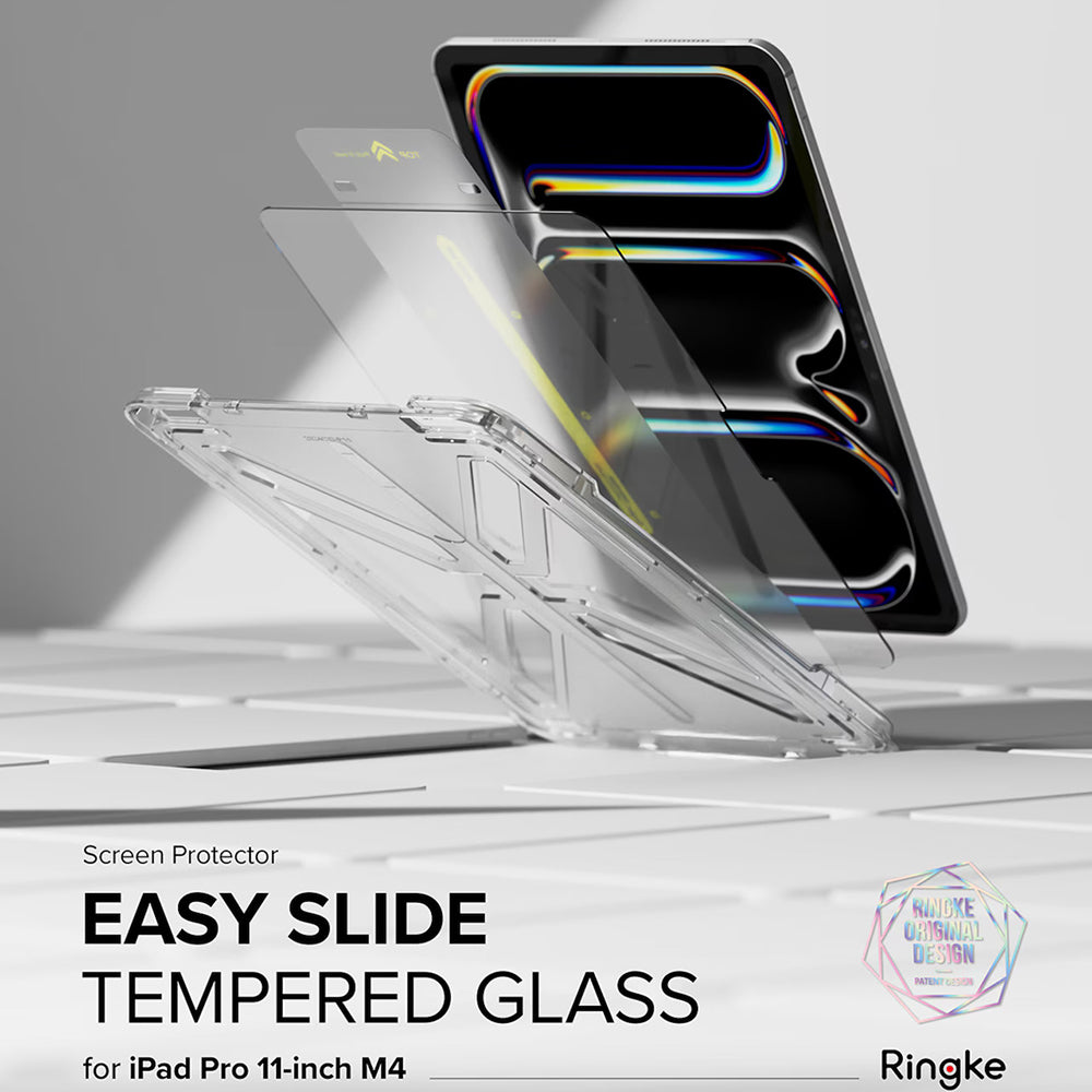 Ringke Easy Slide skjermbeskyttelse for Apple iPad Pro 11 (2024), Herdet glass, Full lim
