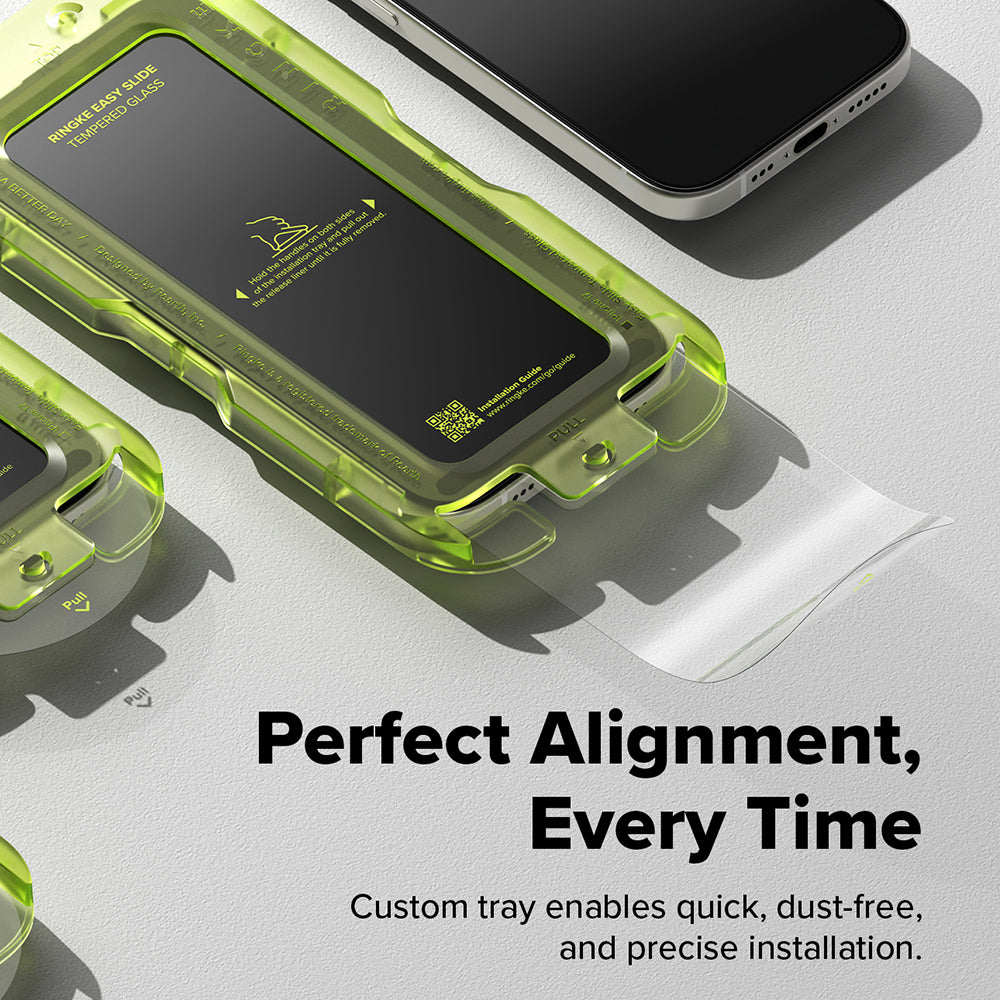 Ringke Easy Slide skjermbeskyttelse for Apple iPhone 17 Air, Herdet glass, Full lim, Sett med 2 stk