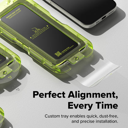 Ringke Easy Slide skjermbeskyttelse for Apple iPhone 17 Pro Max, Herdet glass, Full lim, Sett med 2 stk