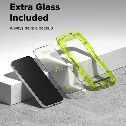 Ringke Easy Slide skjermbeskyttelse for Apple iPhone 17 Pro, Herdet glass, Full lim, Sett med 2 stk