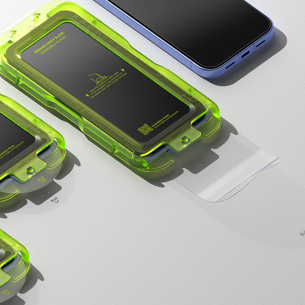 Ringke Easy Slide skjermbeskyttelse for Google Pixel 10a, Herdet glass, Full lim, Sett med 2 stk