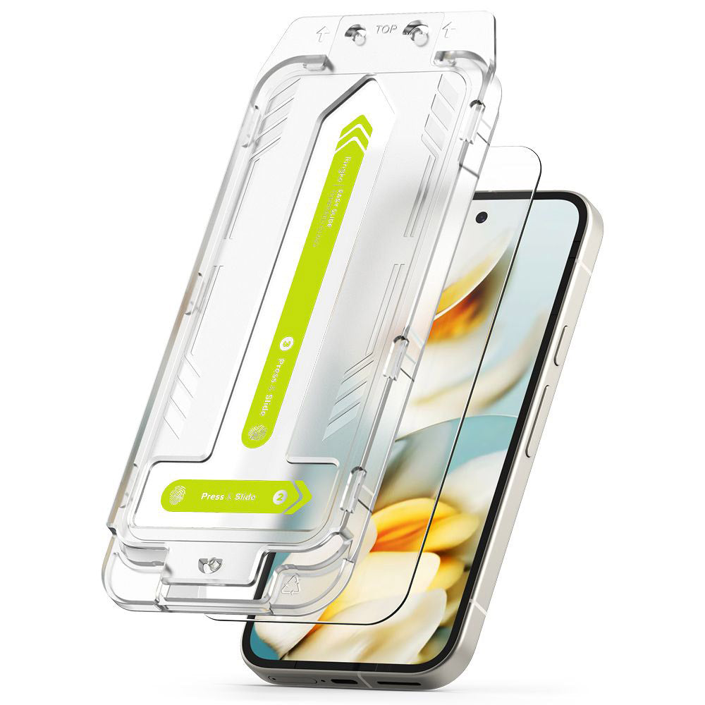 Skjermbeskyttelsesfilm Ringke Easy Slide for Google Pixel 9a, Herdet glass, Full lim, Sett med 2 stk