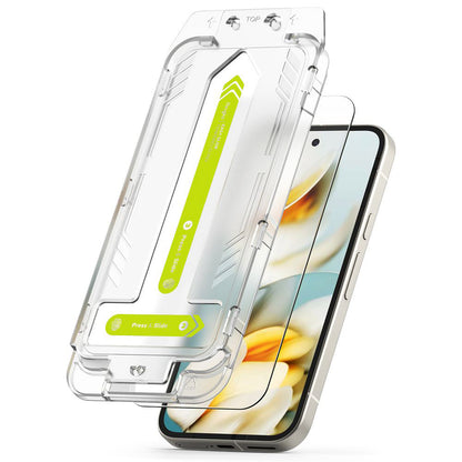 Skjermbeskyttelsesfilm Ringke Easy Slide for Google Pixel 9a, Herdet glass, Full lim, Sett med 2 stk