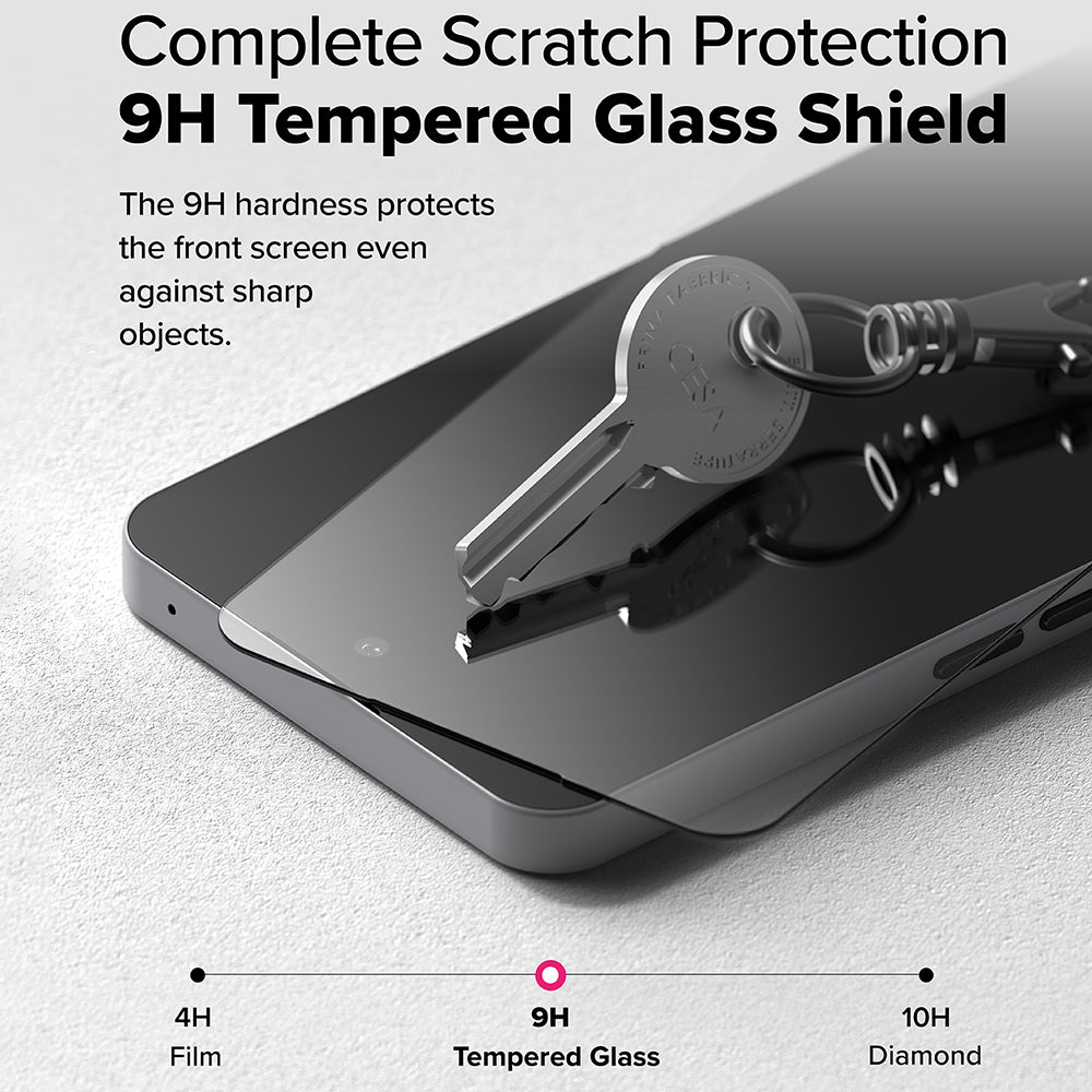 Ringke Easy Slide skjermbeskyttelse for Nothing Phone (3a) / Phone (3a) Pro, Herdet glass, Full lim, Sett med 2 stk