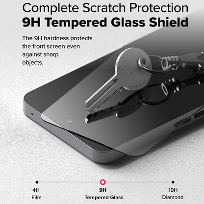 Ringke Easy Slide skjermbeskyttelse for Nothing Phone (3a) / Phone (3a) Pro, Herdet glass, Full lim, Sett med 2 stk
