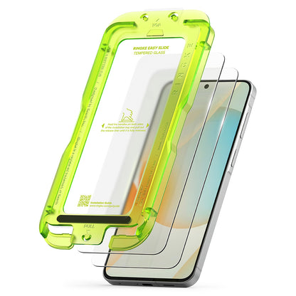 Skjermbeskytter Ringke Easy Slide for Samsung Galaxy A57 5G, Herdet glass, Full lim, Sett med 2 stykker