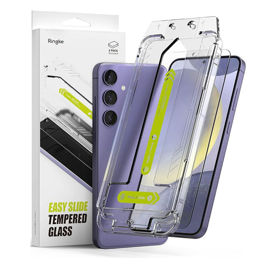 Ringke Easy Slide skjermbeskyttelse for Samsung Galaxy S25 FE, Herdet glass, Full lim, Sett med 2 stk