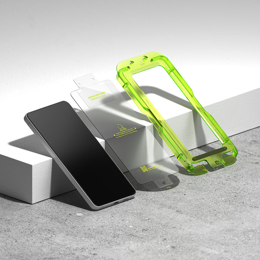 Skjermbeskytter Ringke Easy Slide for Samsung Galaxy S26 Plus S947, Herdet Glass, Full Lim, Sett med 2 stykker