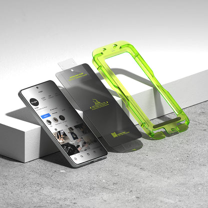 Skjermbeskytter Ringke Easy Slide for Samsung Galaxy S26 Plus S947, Herdet glass, Full lim, Sett med 2 stykker, Svart