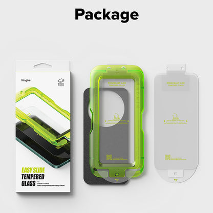 Ringke Easy Slide skjermbeskyttelse for Xiaomi 17 Ultra, Herdet glass, Full lim, Sett med 2 stk