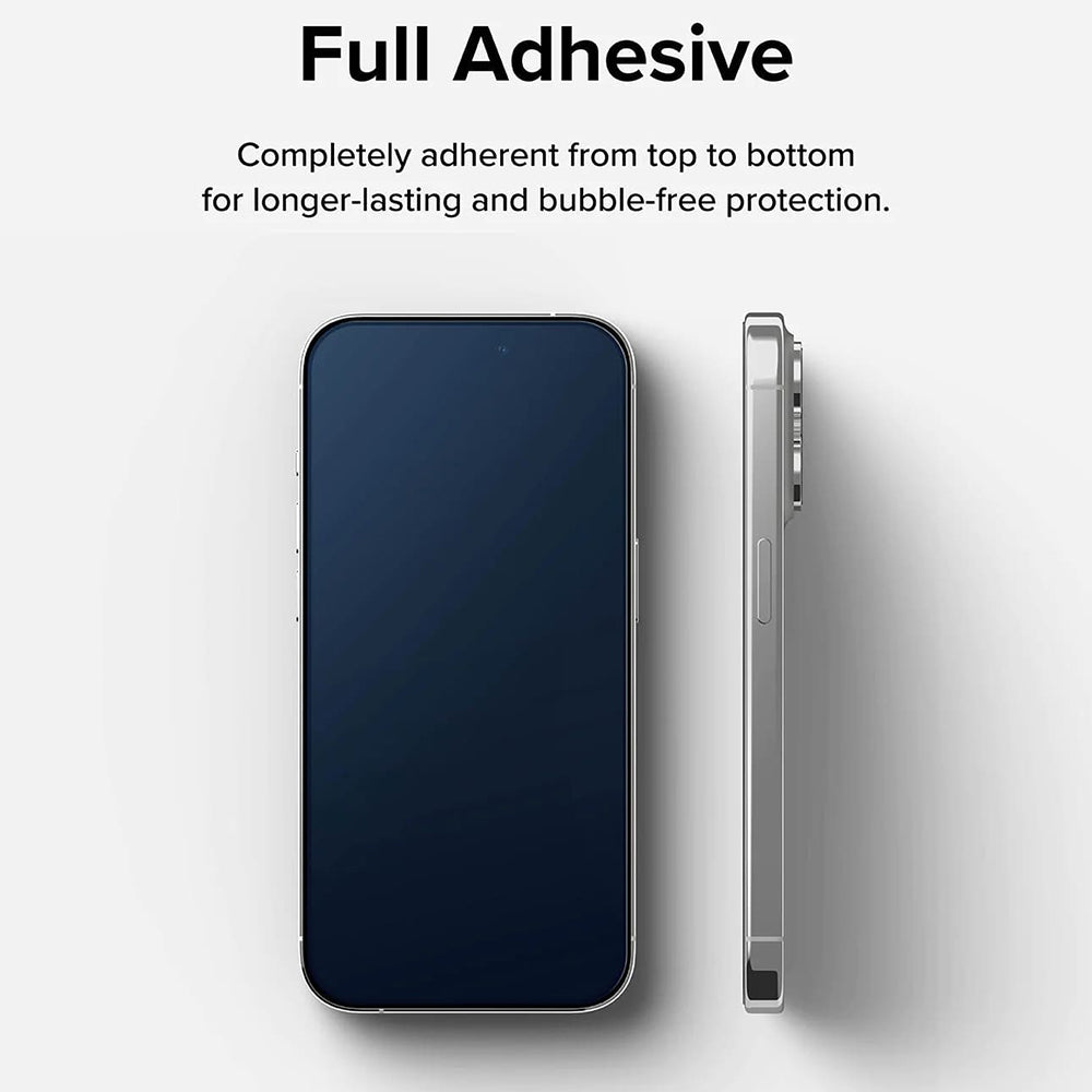 Ringke skjermbeskyttelse for Apple iPhone 15 Pro Max, Herdet glass, Full lim, Svart