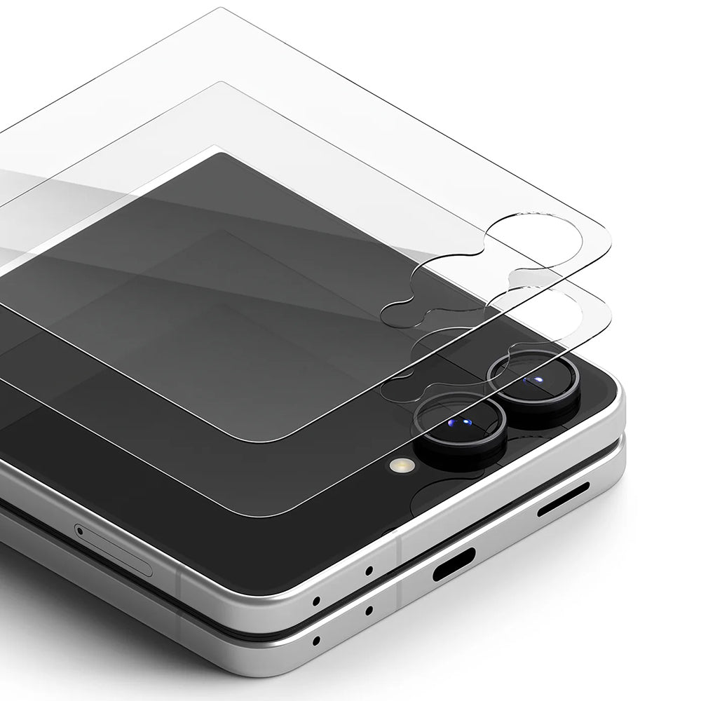 Ringke Pro skjermbeskyttelse for Samsung Galaxy Z Flip8 F776, Herdet glass, Full lim, Sett med 2 stk