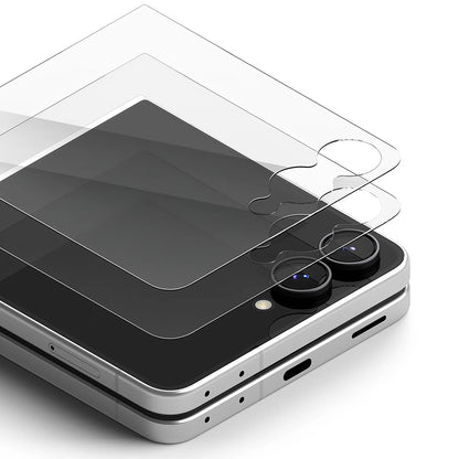 Ringke Pro skjermbeskyttelse for Samsung Galaxy Z Flip8 F776, Herdet glass, Full lim, Sett med 2 stk