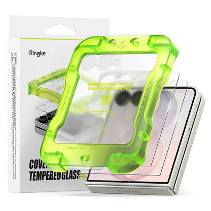 Ringke Pro skjermbeskyttelse for Samsung Galaxy Z Flip8 F776, Herdet glass, Full lim, Sett med 2 stk