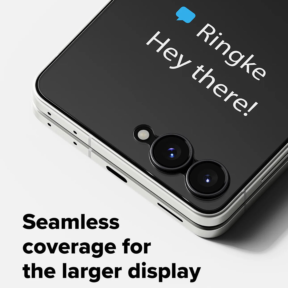 Ringke Pro skjermbeskyttelse for Samsung Galaxy Z Flip8 F776, Herdet glass, Full lim, Sett med 2 stk