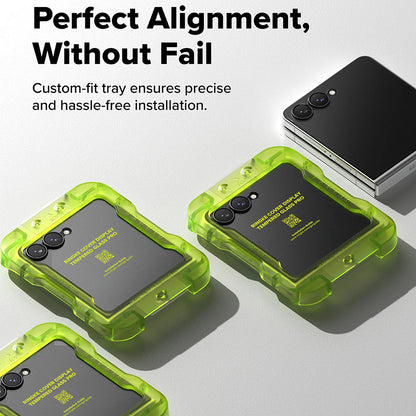 Ringke Pro skjermbeskyttelse for Samsung Galaxy Z Flip8 F776, Herdet glass, Full lim, Sett med 2 stk
