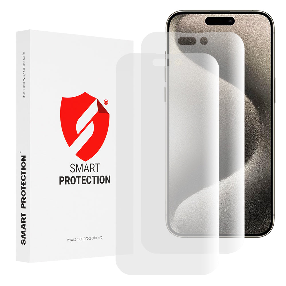 Smart Protection Premium Classic skjermbeskyttelsesfilm for Apple iPhone 15 Pro Max, plast, sett med 2 stk