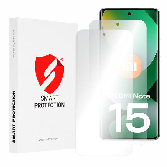 Skjermbeskyttelsesfolie Smart Protection Premium Classic for Xiaomi Redmi Note 15 4G, Plast, Sett med 2 stykker