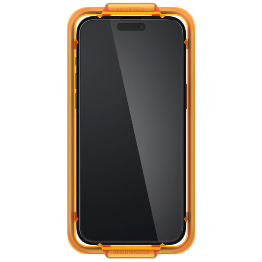 Skjermbeskytter Spigen GlastR Align Master for Apple iPhone 15 Plus, Herdet Glass, Full Lim, Sett med 2 stykker, Svart AGL06886