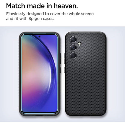 Skjermbeskyttelsesfilm Spigen GlastR Align Master for Samsung Galaxy A54 A546, Herdet glass, Full lim, Sett med 2 stk AGL05966