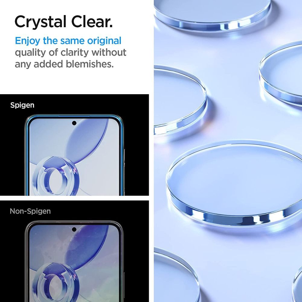 Skjermbeskyttelsesfilm Spigen GlastR Align Master for Samsung Galaxy A54 A546, Herdet glass, Full lim, Sett med 2 stk AGL05966