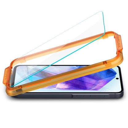 Skjermbeskyttelsesfilm Spigen GlastR Align Master for Samsung Galaxy A55 5G A556, Herdet glass, Full lim, Sett med 2 stk AGL07775