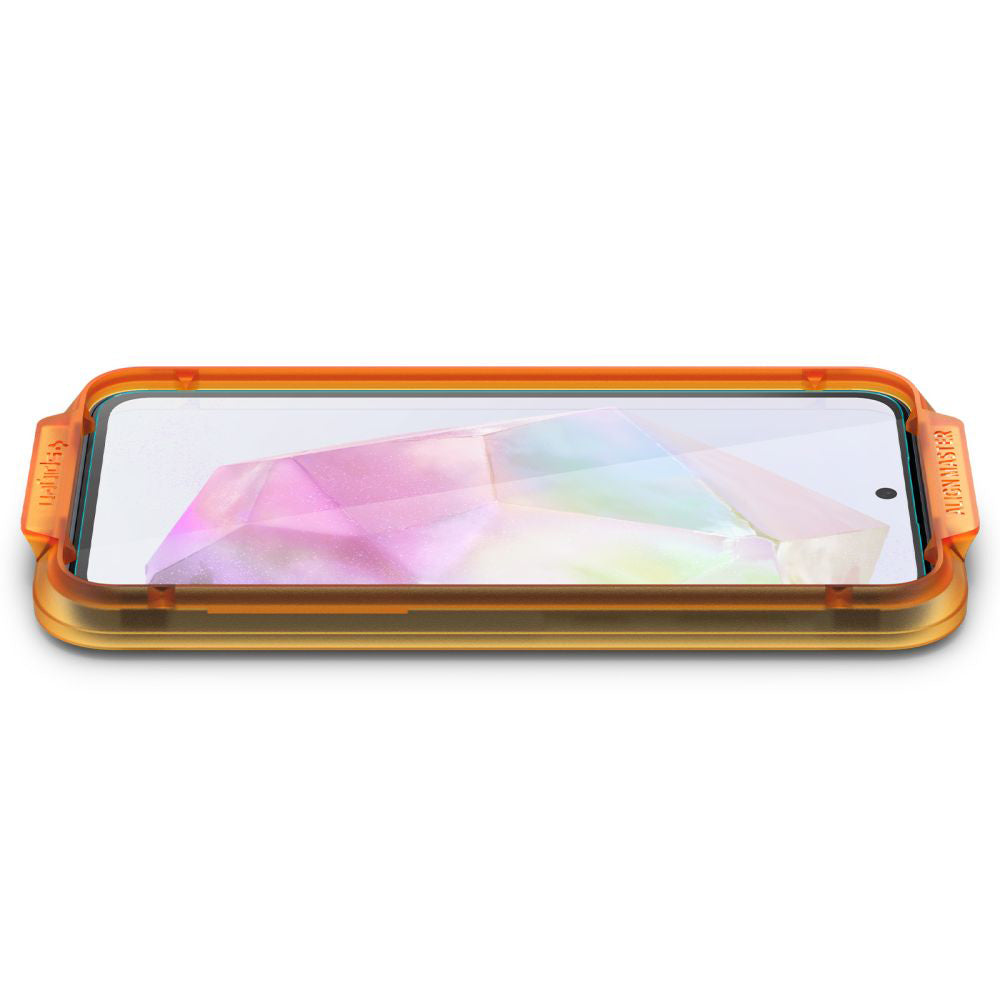 Skjermbeskytter Spigen GlastR Align Master for Samsung Galaxy M35 / A35 5G A356, Herdet Glass, Full Lim, Sett med 2 stykker AGL07772