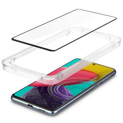 Skjermbeskytter Spigen GlastR Align Master for Samsung Galaxy M53 M536, Herdet glass, Full lim, Svart