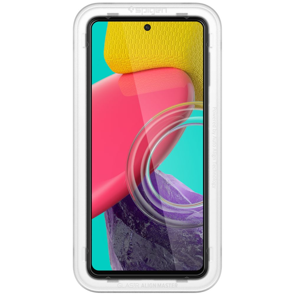 Skjermbeskytter Spigen GlastR Align Master for Samsung Galaxy M53 M536, Herdet glass, Full lim, Svart