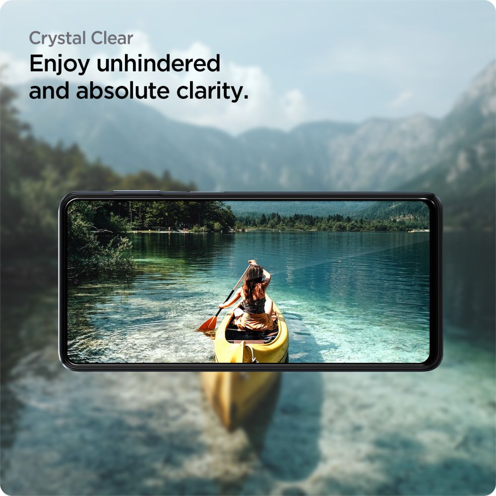 Skjermbeskytter Spigen GlastR Align Master for Samsung Galaxy M53 M536, Herdet glass, Full lim, Svart