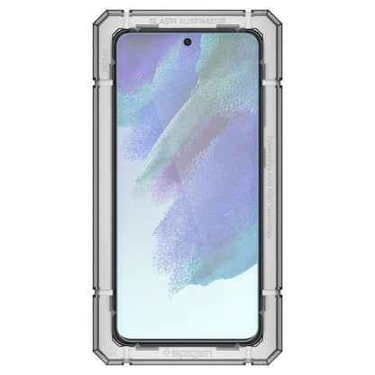 Skjermbeskytter Spigen GlastR Align Master for Samsung Galaxy S21 FE 5G G990, Herdet glass, Full lim, Sett med 2 stykker AGL03088