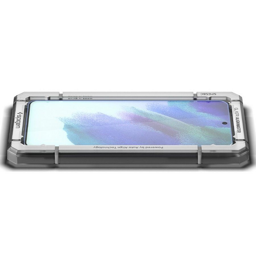 Skjermbeskytter Spigen GlastR Align Master for Samsung Galaxy S21 FE 5G G990, Herdet glass, Full lim, Sett med 2 stykker AGL03088