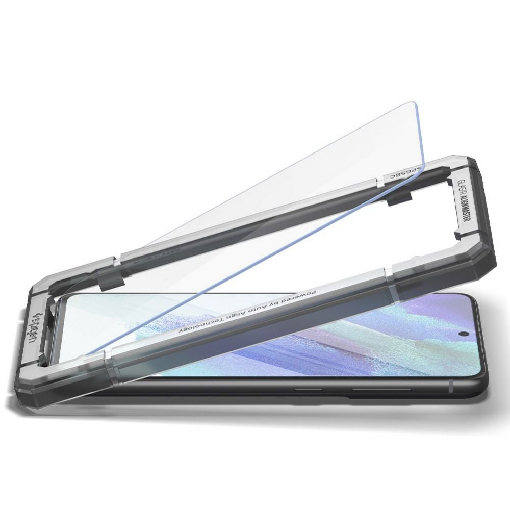 Skjermbeskytter Spigen GlastR Align Master for Samsung Galaxy S21 FE 5G G990, Herdet glass, Full lim, Sett med 2 stykker AGL03088