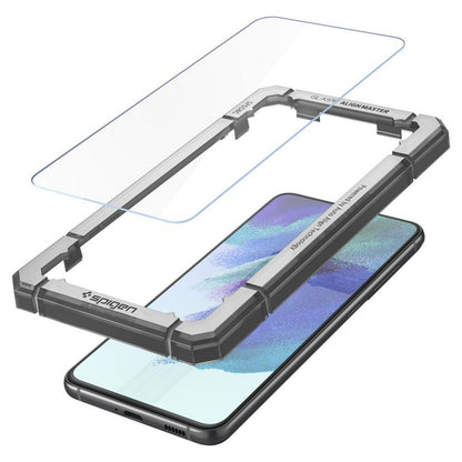 Skjermbeskytter Spigen GlastR Align Master for Samsung Galaxy S21 FE 5G G990, Herdet glass, Full lim, Sett med 2 stykker AGL03088