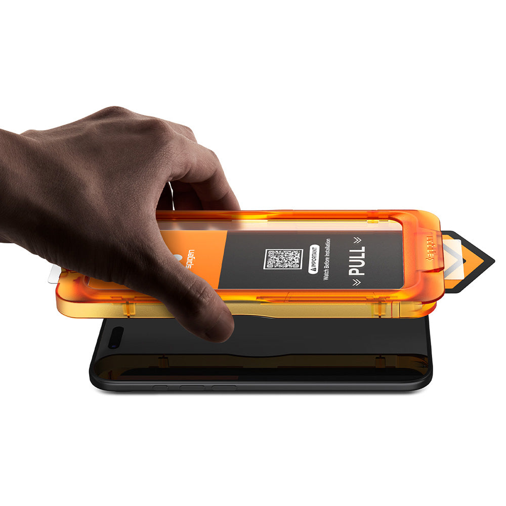 Skjermbeskyttelsesfilm Spigen GlastR AlignMaster S for Apple iPhone 18 Pro / 17 Pro, Herdet glass, Full lim, Sett med 2 stk AGL10105
