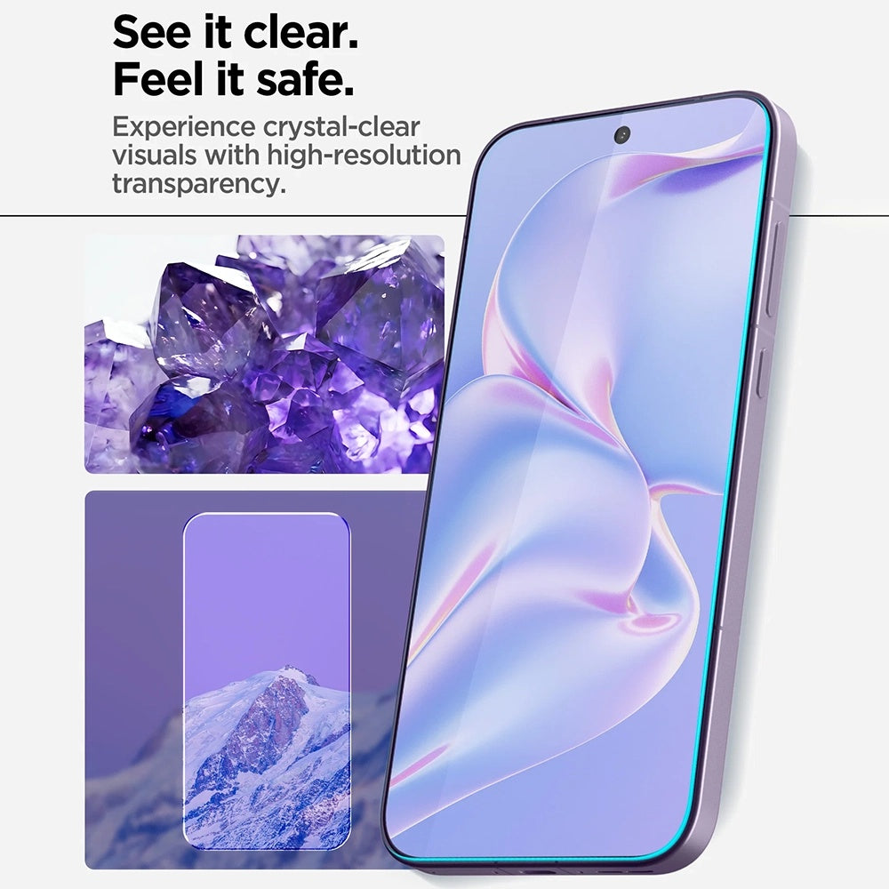 Skjermbeskyttelsesfilm Spigen GlastR AlignMaster S for OnePlus 15, Herdet glass, Full lim, Sett med 2 stk AGL11333