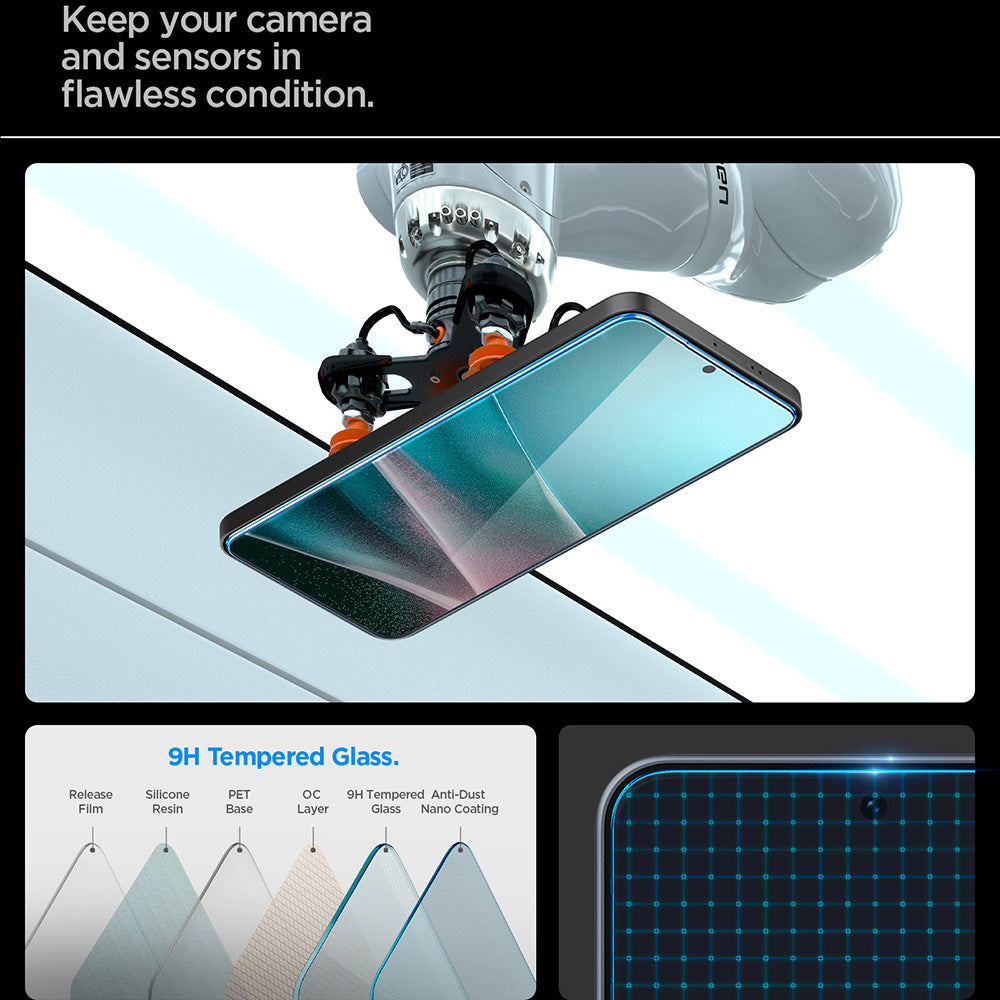 Skjermbeskyttelsesfilm Spigen GlastR EZ FIT HD for Samsung Galaxy A37 5G / A36 A366, Herdet glass, Full lim AGL11365