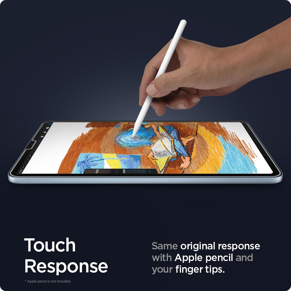 Skjermbeskytter Spigen GlastR EZ FIT for Apple iPad Air (2022) / Pro 11 (2021) / Air (2020), Herdet Glass, Full Lim AGL02065