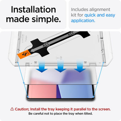 Skjermbeskytter Spigen GlastR EZ FIT for Apple iPad Pro 13 (2024), Herdet Glass, Full Lim AGL07793