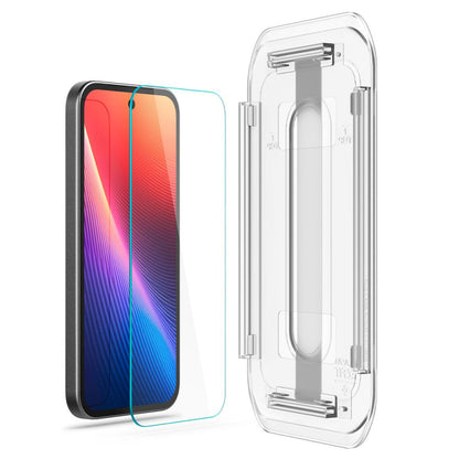 Skjermbeskytter Spigen GlastR EZ FIT for Google Pixel 9a, Herdet glass, Full lim, Sett med 2 stykker AGL08938