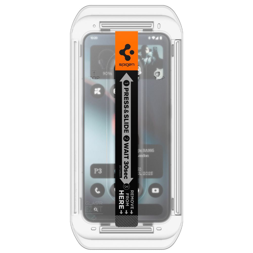 Skjermbeskyttelse Spigen GlastR EZ FIT for Nothing Phone (3), Herdet Glass, Full Lim, Sett med 2 stykker AGL10165