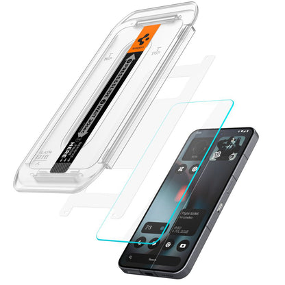 Skjermbeskyttelse Spigen GlastR EZ FIT for Nothing Phone (3), Herdet Glass, Full Lim, Sett med 2 stykker AGL10165