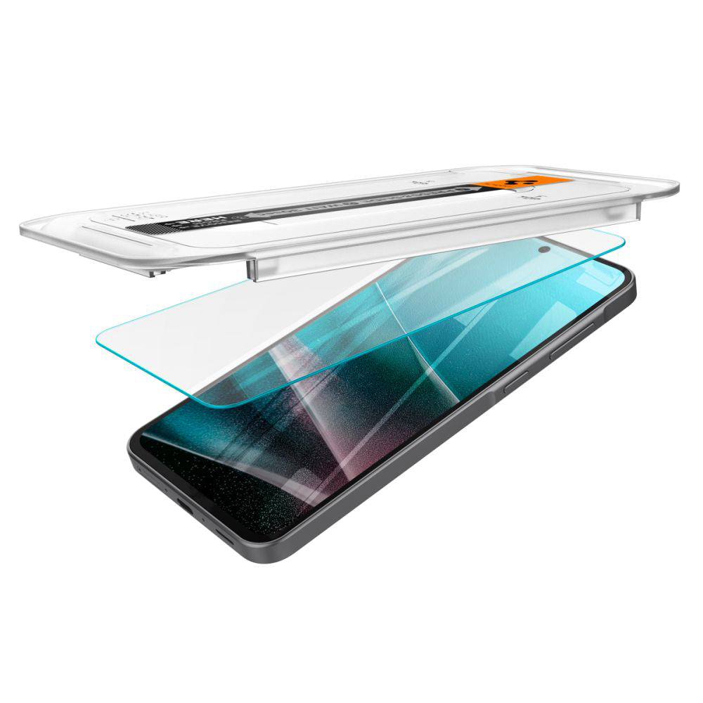 Skjermbeskyttelsesfilm Spigen GlastR EZ FIT for Samsung Galaxy A36 A366, Herdet glass, Full lim, Sett med 2 stk AGL09202