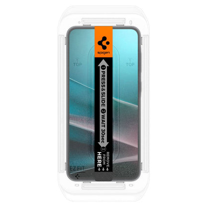 Skjermbeskyttelsesfilm Spigen GlastR EZ FIT for Samsung Galaxy A36 A366, Herdet glass, Full lim, Sett med 2 stk AGL09202