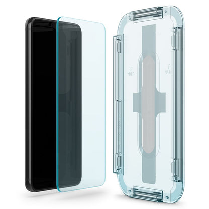 Skjermbeskyttelsesfilm Spigen GlastR EZ FIT for Samsung Galaxy S22 5G S901, Herdet glass, Full lim, Sett med 2 stk AGL04151